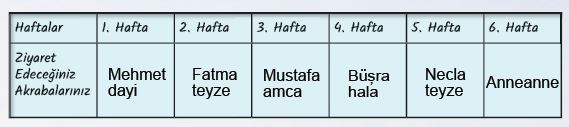 6. sınıf türkçe akraba ziyareti