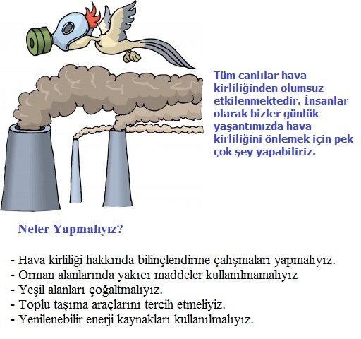 6. sınıf türkçe hava kirliliği ile ilgili broşür