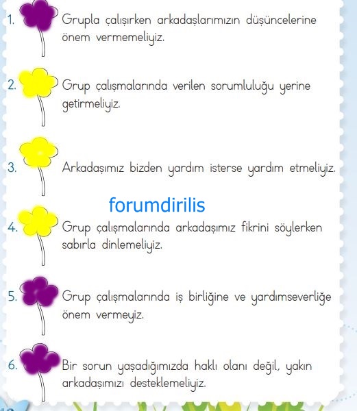2. Sınıf MEB Hayat Bilgisi 40. Sayfa Cevapları