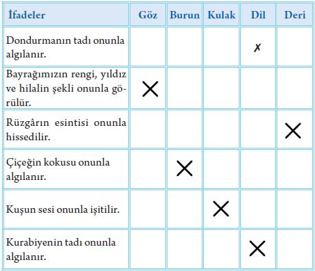 3. Sınıf Fen Bilimleri Tuna Yayınları Ders Kitabı Sayfa 50 Cevapları