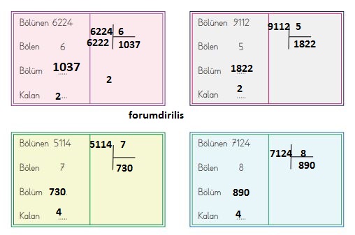 4. Sınıf Matematik Ders Kitabı 105. Sayfa Cevapları MEB Yayınları