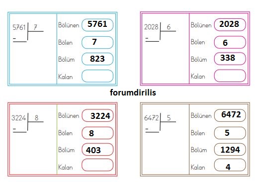 4. Sınıf Matematik Ders Kitabı 105. Sayfa Cevapları MEB Yayınları