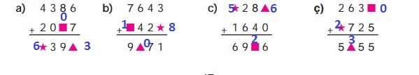 4. Sınıf Ata Yayınları Matematik 47. Sayfa Cevapları