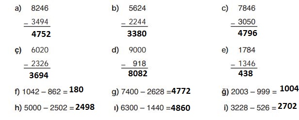 4. Sınıf Ata Yayınları Matematik 48. Sayfa Cevapları