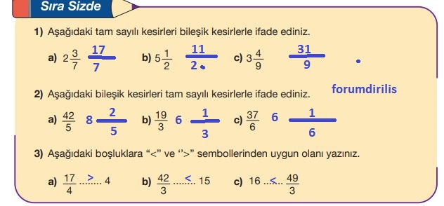 5. Sınıf Matematik Ders Kitabı 94. Sayfa Cevapları MEB