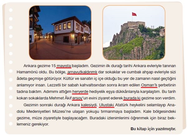 7. Sınıf Türkçe Ders Kitabı Özgün Yayınları 120. Sayfa Cevapları