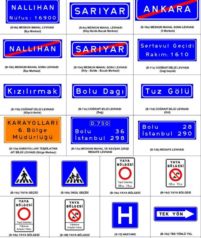 trafik levhaları