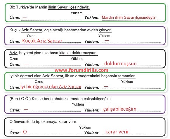 8. Sınıf Türkçe Ders Kitabı MEB Yayınları 95. Sayfa Cevapları