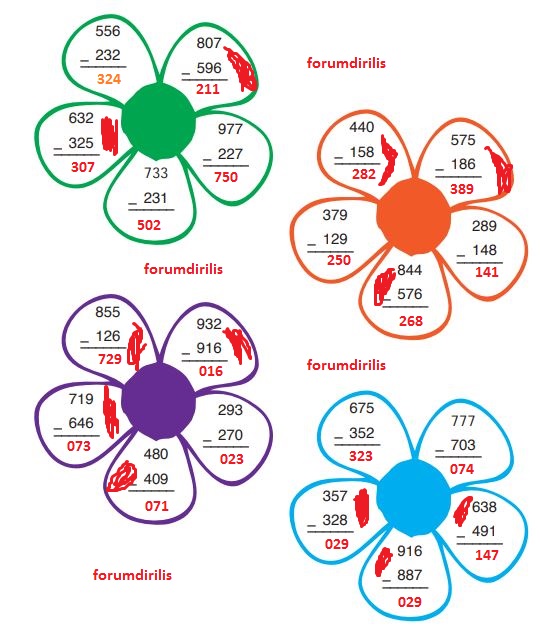 3. Sınıf Matematik Ders Kitabı 55. Sayfa Cevapları ADA Yayınları