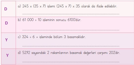 4. Sınıf Matematik Ders Kitabı 123. Sayfa Cevapları MEB Yayınları