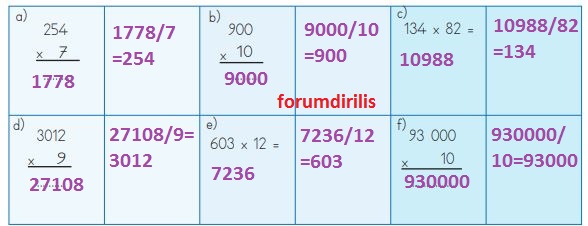 4. Sınıf Matematik Ders Kitabı 124. Sayfa Cevapları MEB Yayınları