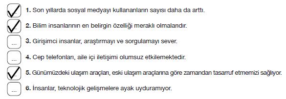 7. Sınıf Türkçe Ders Kitabı Özgün Yayınları 264. Sayfa