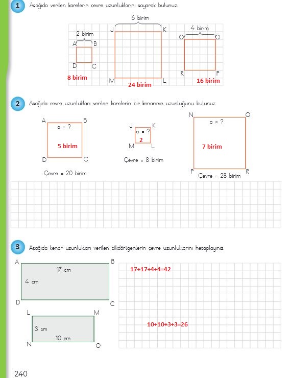 4.sınıf matematik 240.sayfa cevapları meb yayınları