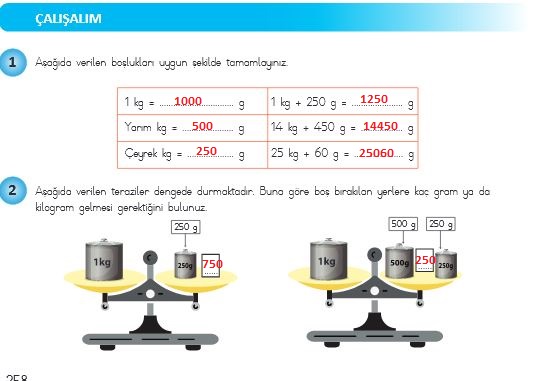 4.sınıf matematik 258.sayfa cevapları meb yayınları