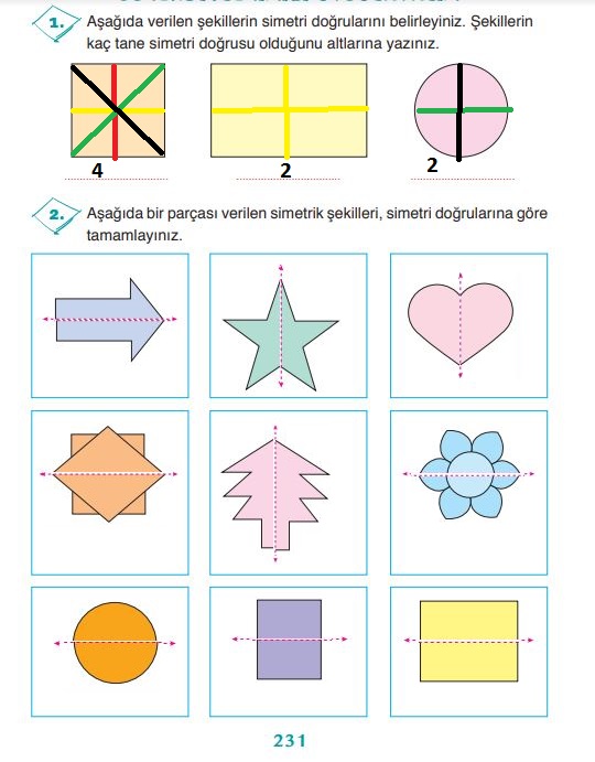 3.sınıf matematik 231.sayfa cevapları ada yayıncılık