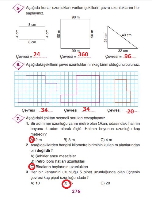 3.sınıf matematik 276.sayfa cevapları ada yayınları