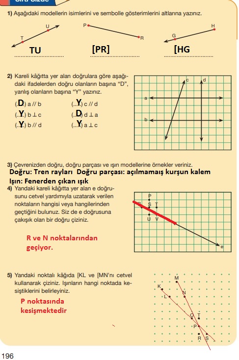 5.sınıf matematik 196.sayfa cevapları