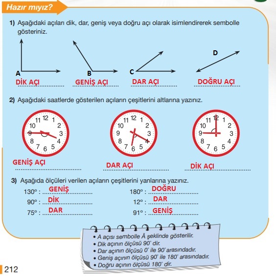 5.sınıf matematik 212.sayfa cevapları