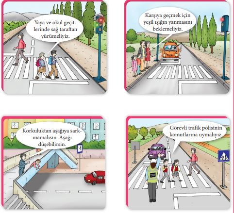 4. sınıf trafik güvenliği sayfa 20 cevapları