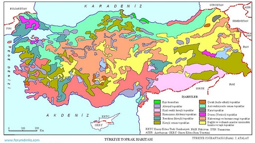 Türkiye toprak haritası