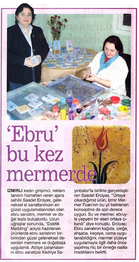 Ebru Sanatı İle İlgili Gazete Haberi