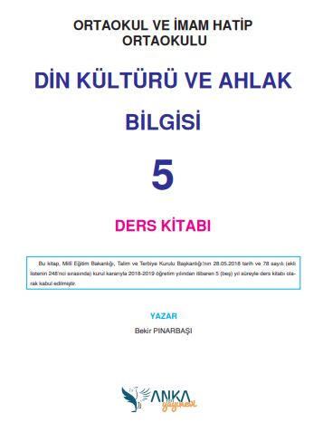 din kültürü ve ahlak bilgisi anka yayınları