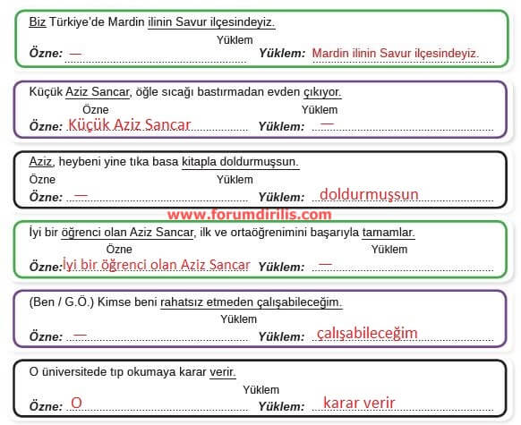  8. Sınıf Türkçe Ders Kitabı MEB Yayınları 95. Sayfa Cevapları