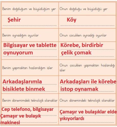 3. sınıf hayat bilgisi 50. sayfa cevapları