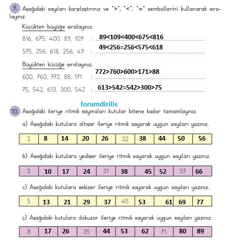3. sınıf meb matematik ders kitabı sayfa 57 cevapları