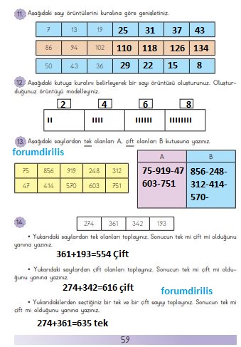 3. sınıf meb yayınları matematik ders kitabı sayfa 59 cevapları