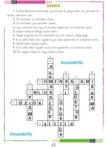 3. sınıf meb yayınları matematik ders kitabı sayfa 62