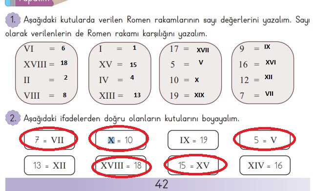 3. SINIF MATEMATİK SAYFA 42