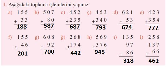 3. sınıf tuna yayınları matematik 47. sayfa cevapları