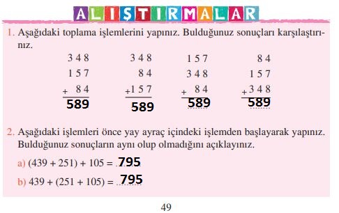 3. sınıf tuna yayınları matematik 49. sayfa