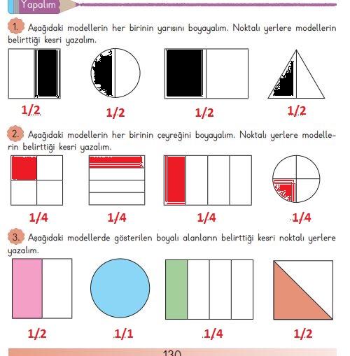 3. sınıf matematik sayfa 130 cevapları