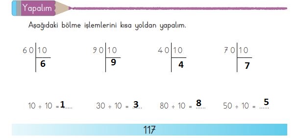 3. sınıf matematik ders kitabı sayfa 117 cevapları