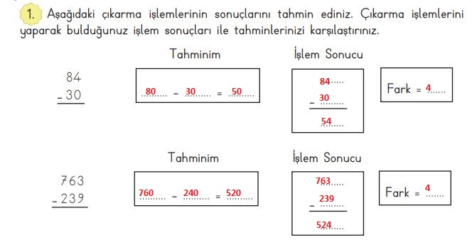 3. sınıf matematik 81. sayfa