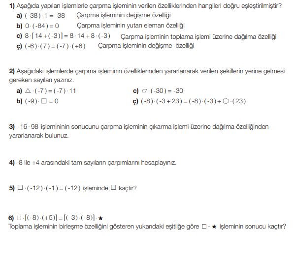 7. sınıf meb yayınları matematik ders kitabı sayfa 42 cevapları