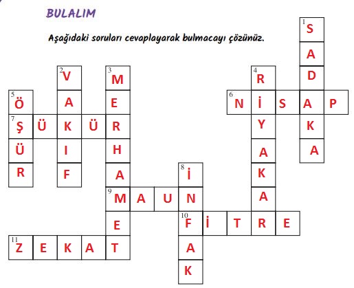 8. sınıf din kültürü ve ahlak bilgisi sayfa 67 cevapları