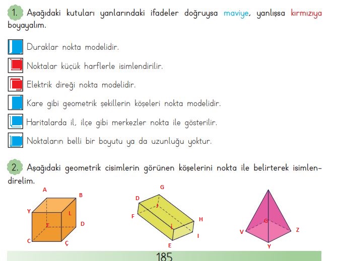 3. Sınıf Matematik 185. Sayfa Cevapları Meb Yayınları
