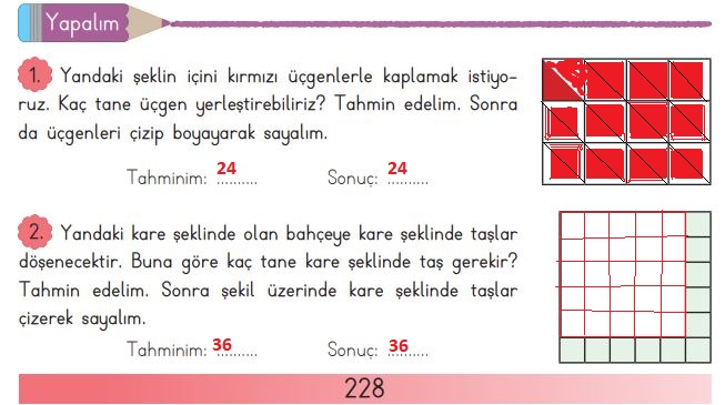 3. sınıf matematik 228. sayfa cevapları