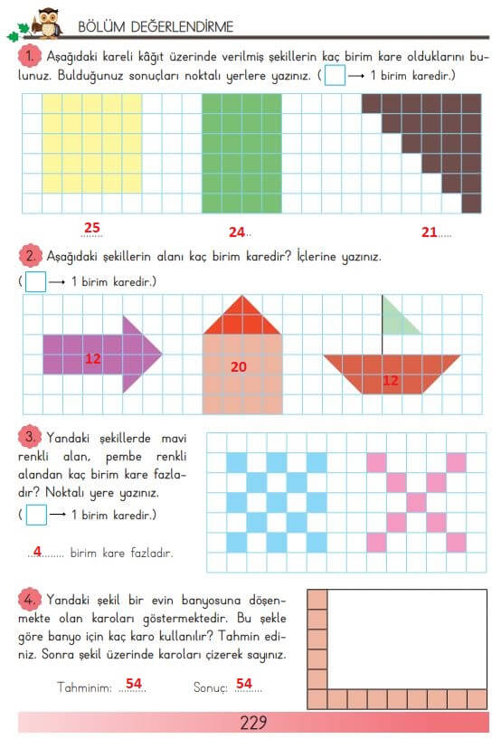 3. Sınıf Matematik 229. Sayfa Cevapları Meb Yayınları