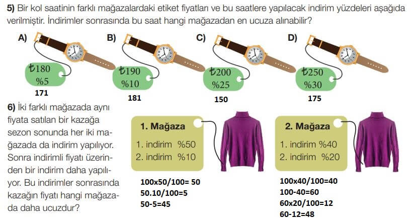 matematik ders kitabı 7. sınıf sayfa 181