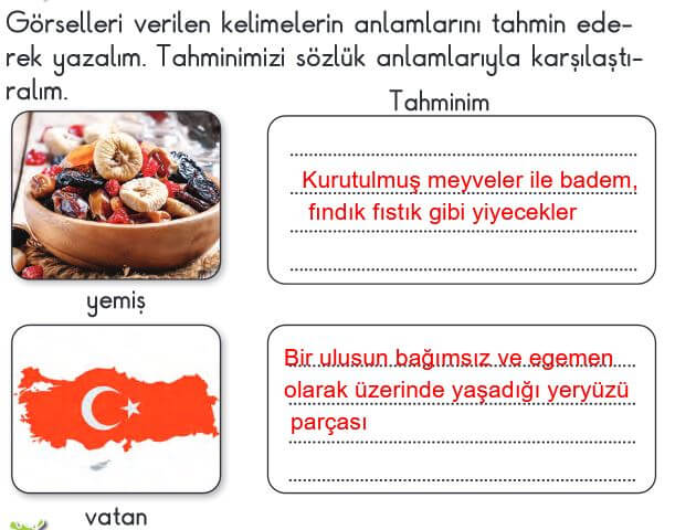 2. Sınıf Türkçe Ders Kitabı 65. Sayfa Cevapları MEB 