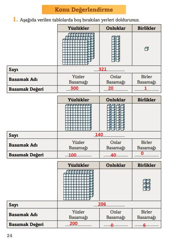 3. sınıf matematik sayfa 24 ekoyay