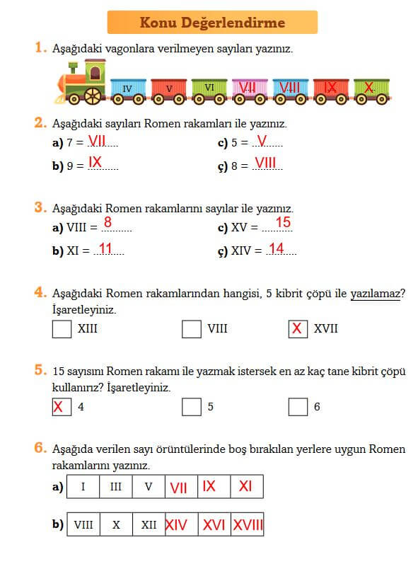 romen rakamları