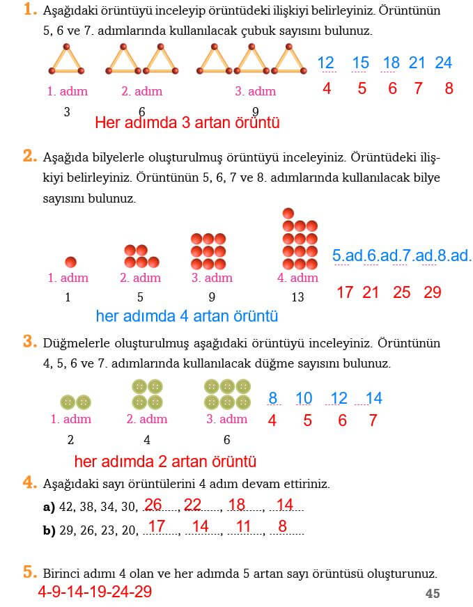 örüntü soru ve cevapları