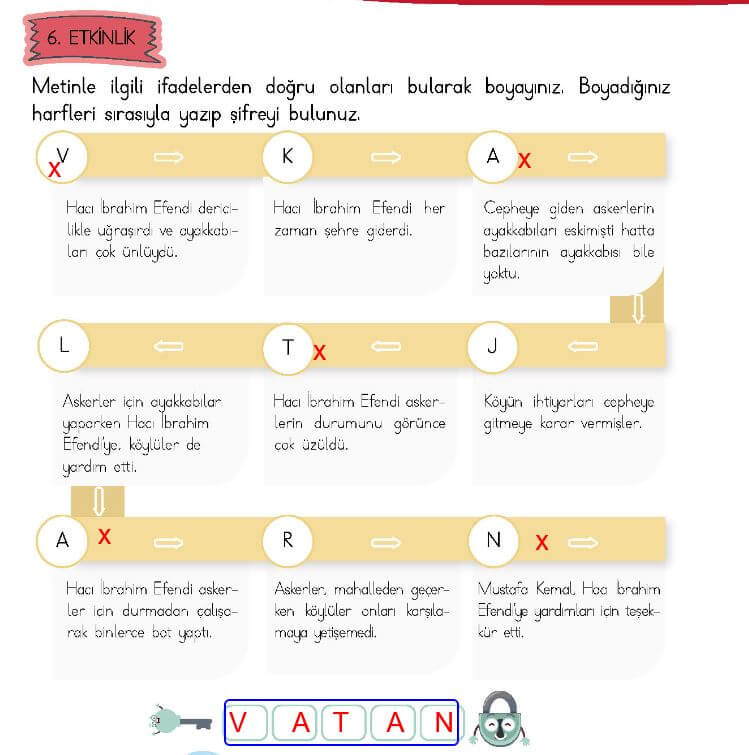 4. Sınıf Türkçe Ders Kitabı 61. Sayfa cevapları Meb 