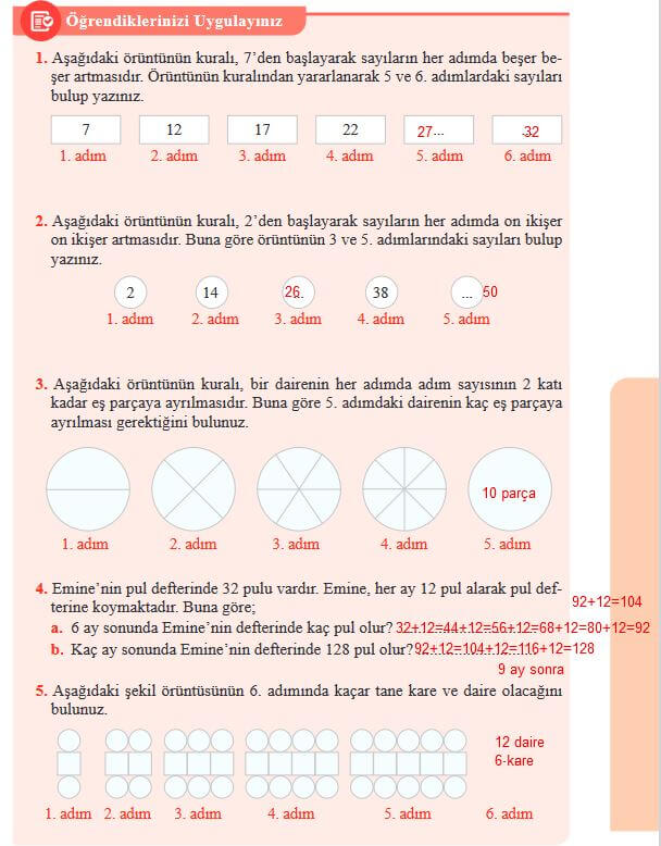 5. Sınıf Matematik Ders Kitabı 21. Sayfa Cevapları Özgün yayınları