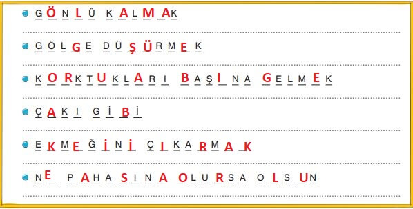 DEYİM TAMAMLAMACA